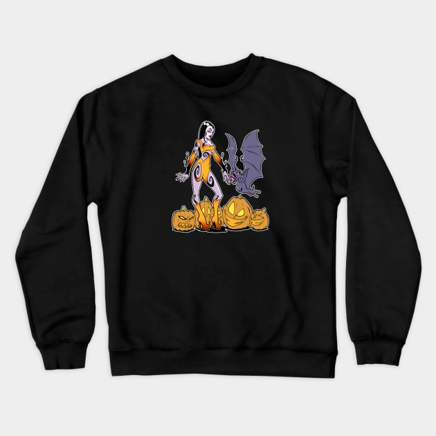 Halloween Hotness Crewneck Sweatshirt by robotsinlove